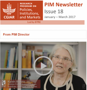 PIM Newsletter: January - March 2017